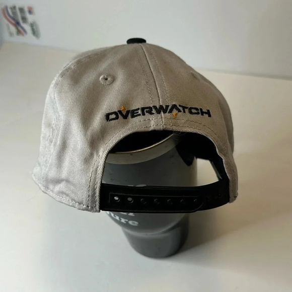 Overwatch Gray/blk/yellow Embroidered Snapback Hat Ball Cap Jinx Blizzard 2018 - Picture 4 of 6